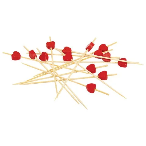 Пики для канапе Сердце 12 см, 100 шт.